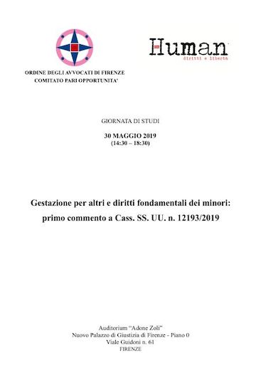Gestazione per altri e diritti fondamentali dei minori: primo commento a Cass. SS. UU. n. 12193/2019